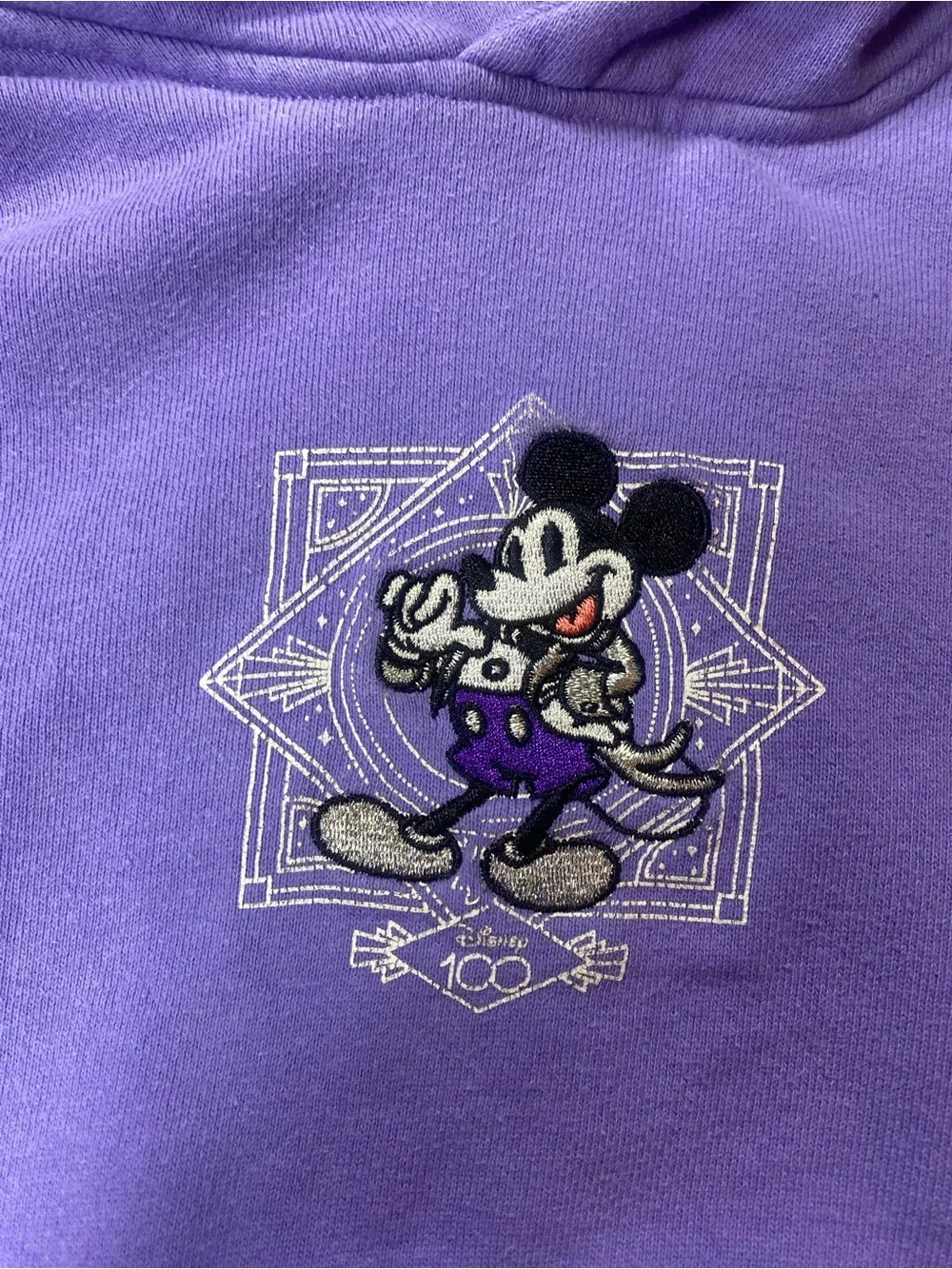 Disney World Purple Kids Hooded Sweatshirt 100th Anniversary